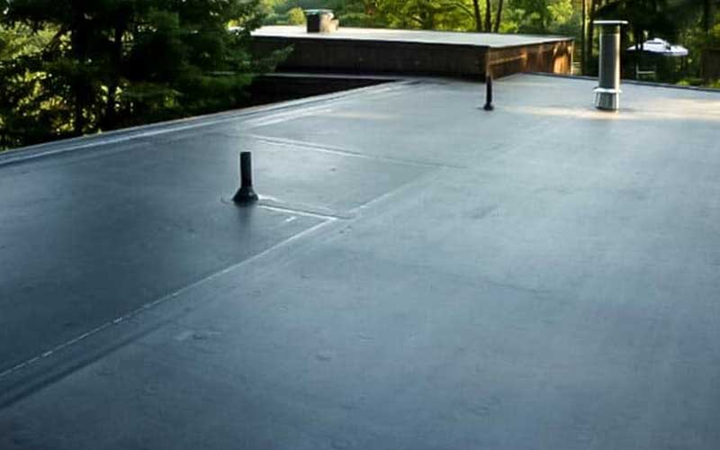 EPDM membrane roof on a commercial flat roof