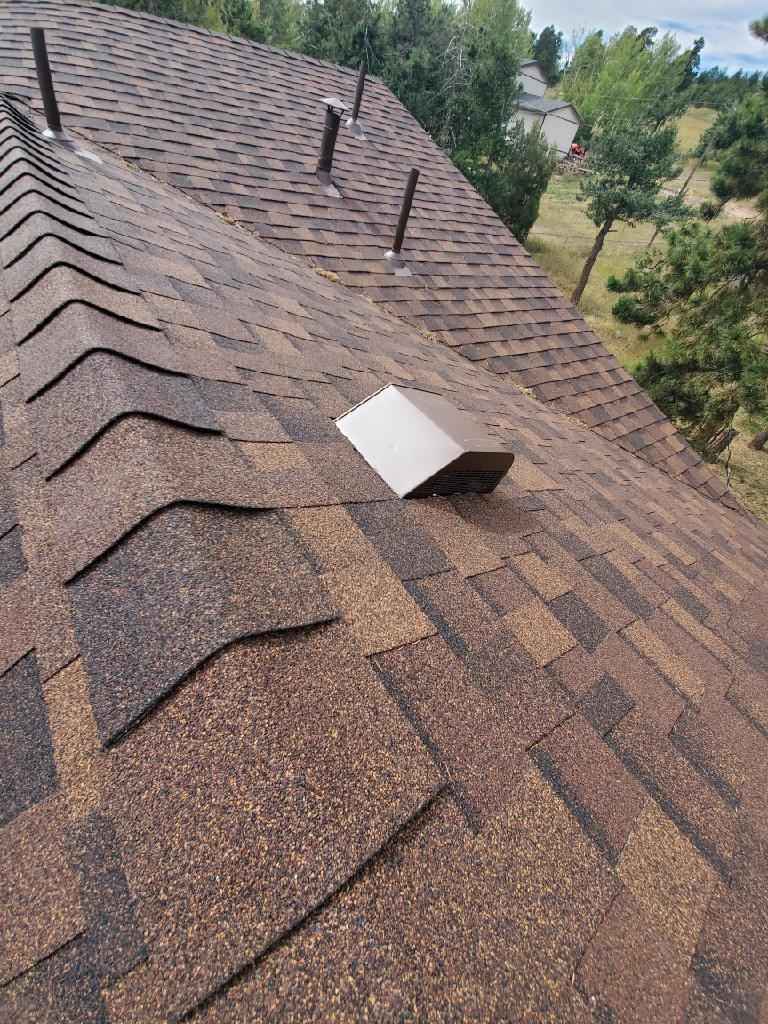 newly repaired asphalt shingle roof in Georgetown