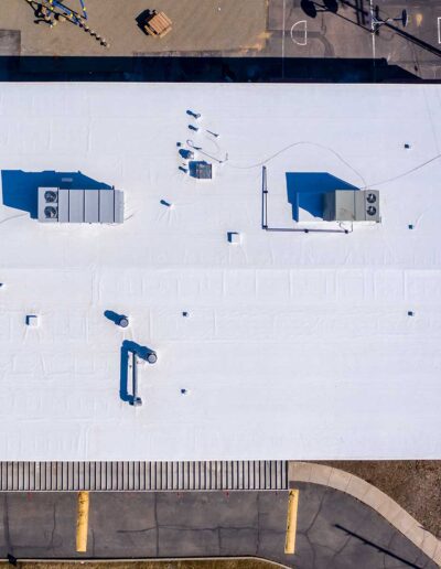 commercial roof aerial shot